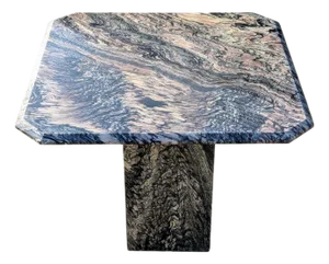 Postmodern Italian Cipollino Ondulato Marble Side Table, 1970s–1980s