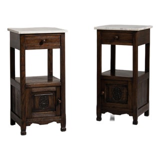 1900 - 1909 France Amber Oak Side Table For Sale