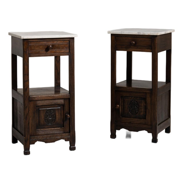 1900 - 1909 France Amber Oak Side Table For Sale