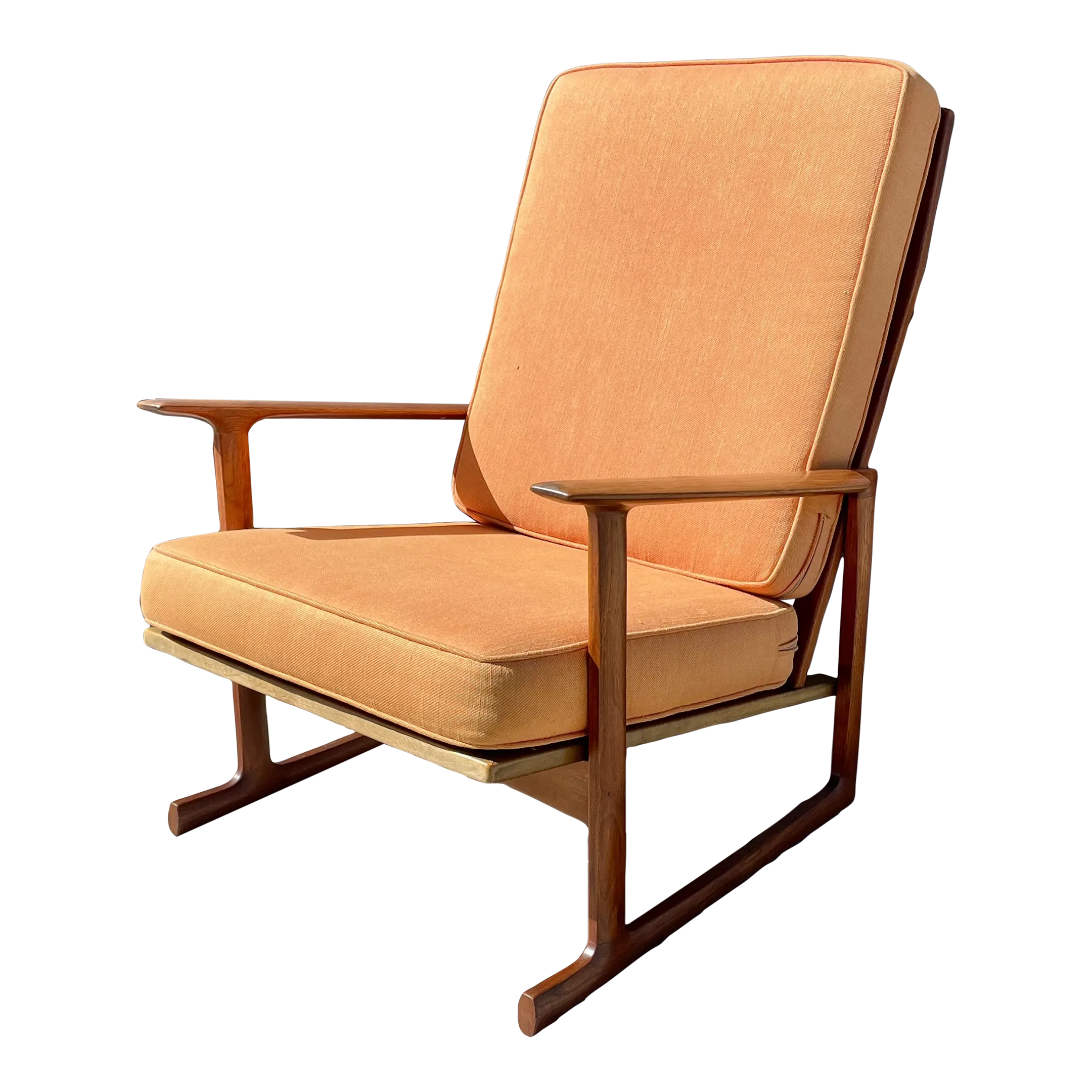 1960s Danish Modern Walnut Lounge Chair by Ib Kofod Larsen for