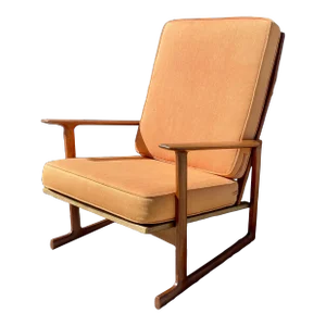 1960s Danish Modern Walnut Lounge Chair by Ib Kofod Larsen for Selig