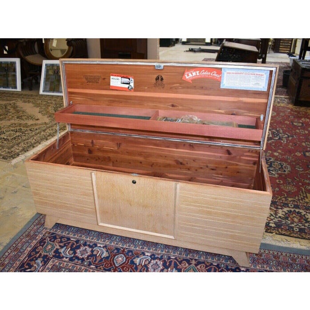 1955 Mid Century Lane Blonde Blanket Cedar Chest Chairish