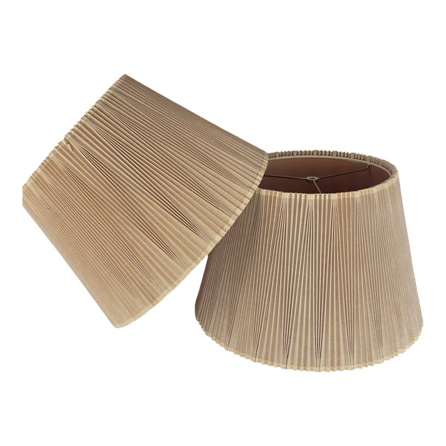 Stiffel Inverted Knife Pleated MCM Shades - A Pair For Sale