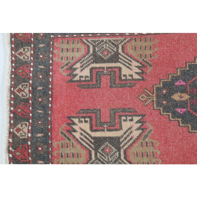 Rustic Entry Rug – Vintage Turkish Door Mat Rug - 1' 9'' X 3' 4'' For Sale - Image 10 of 11