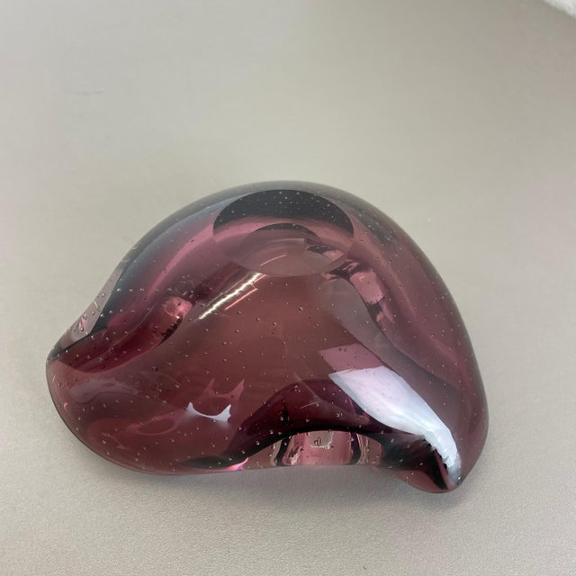 Large Pink Murano Bubble Glass Bowl or Ashtray, Italy, 1970s For Sale - Image 15 of 18