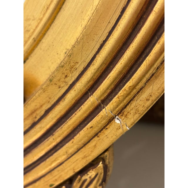 Vintage Large Scale American Federal Revival Giltwood Eagle Crest Round Mirror For Sale - Image 17 of 17