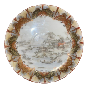 Late 19th Century Kutani Porcelain Plate Meiji Period (1868–1912), Japan