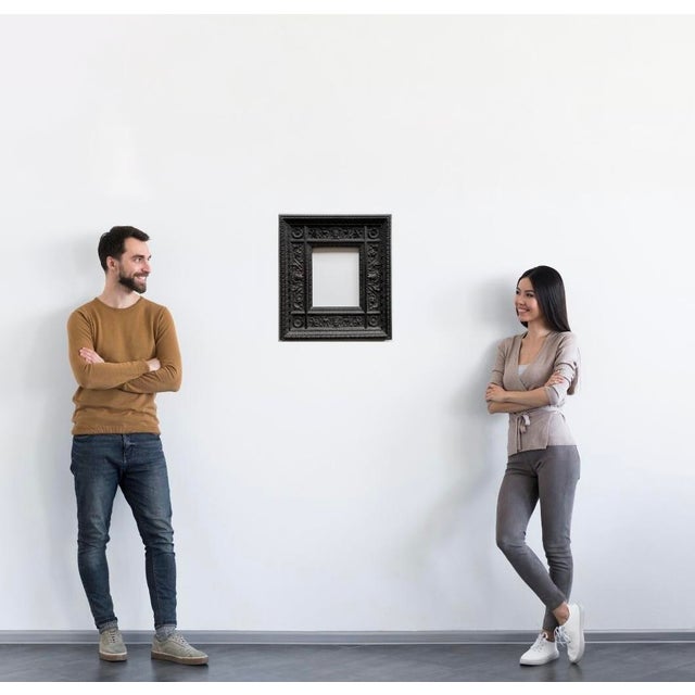 Neo-Renaissance Ebony Frame with Pogliani-Style Masks, 1890s For Sale - Image 3 of 10