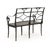 French Ranier Circle Arch Iron Bench, Antique Black For Sale - Image 3 of 5