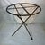 Metal Mid Century Modern Wrought Iron Round Marble Top Cafe Table For Sale - Image 7 of 9