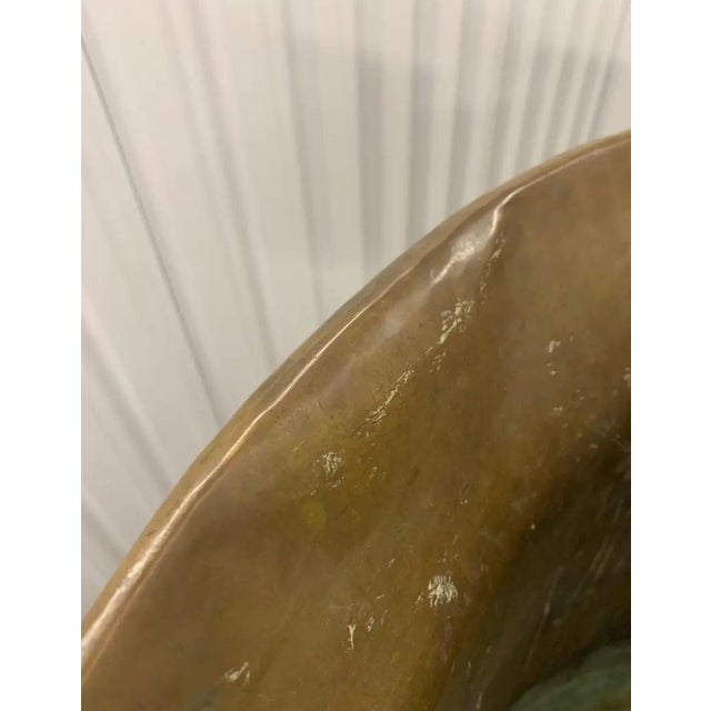 Copper Late 19th Century Copper Urn Planter With Brass Lion-Head Ring Handles For Sale - Image 8 of 11