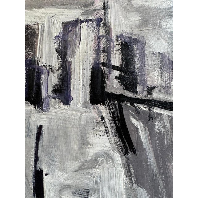 Jean Krille, Landscape 155, Oil on Masonite, 1985 For Sale - Image 4 of 11