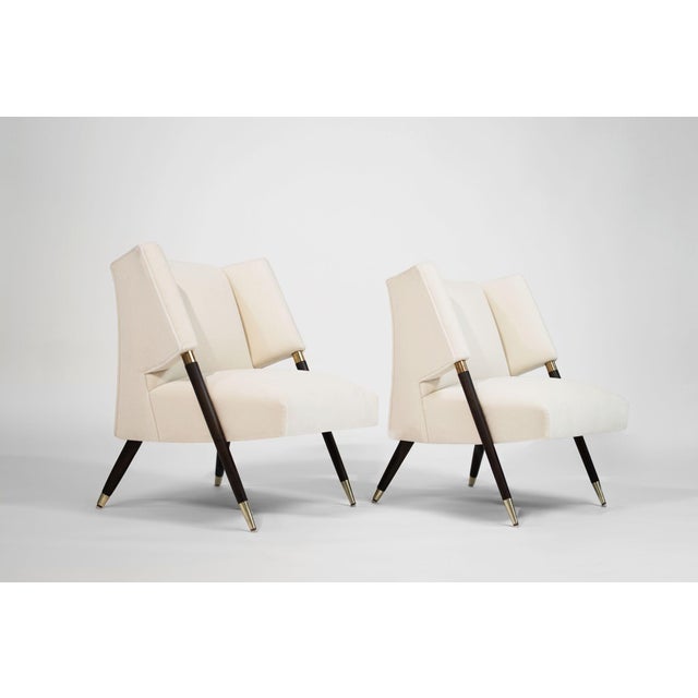 Set of Lounge Chairs by Karpen of California in Mohair, Circa 1950s For Sale - Image 4 of 11