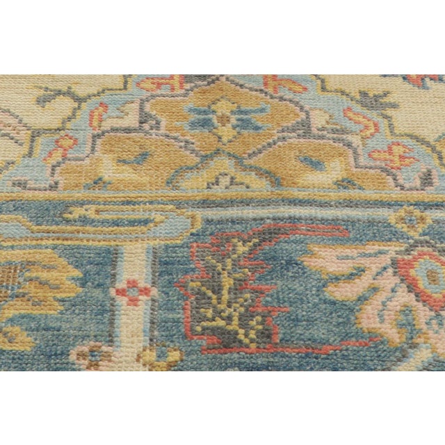 Vintage Gypset Colorful Oushak Rug - 9'00 X 12'02 For Sale In Dallas - Image 6 of 10