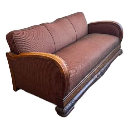1930s Authentic Art Deco 3 Seater Sofa For Sale