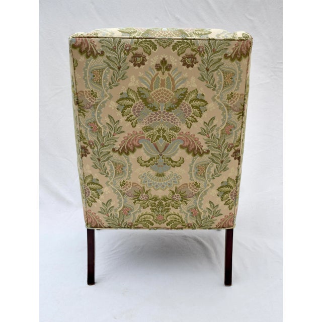 Beige Mid 20th Century French Directoire Style Wing Back Chair For Sale - Image 8 of 13