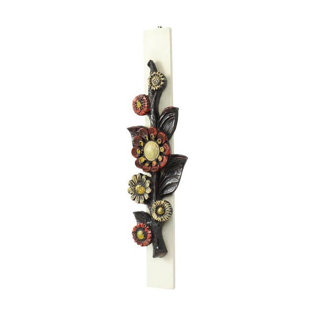Brutalist Floral Wall Decoration by Ars Munda, 1960s For Sale - Image 4 of 15