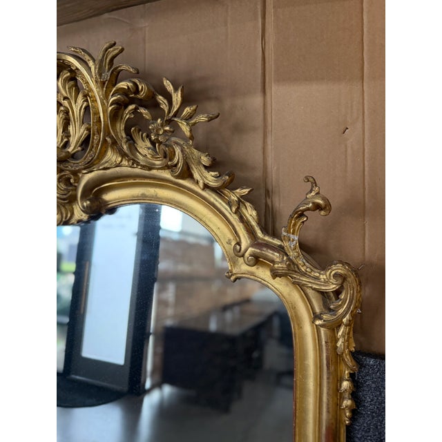 Early 20th Century French Antique Gilt Mirror For Sale - Image 5 of 8