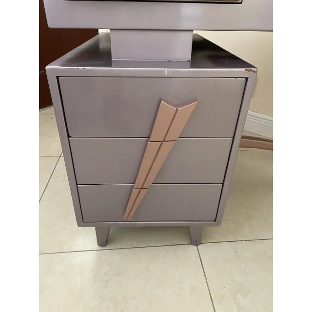 1960s 1960s Vintage Space Age Style Office Desk For Sale - Image 5 of 8