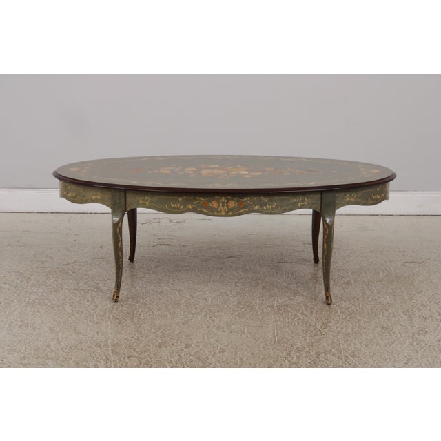 Age: Approx: 30 Years Old Details: Large Impressive Table Nice Inlay Work Throughout High Sheen Lacquer Finish Brass...