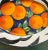 1980s California Arts and Crafts Oval Platter With Oranges For Sale - Image 4 of 10