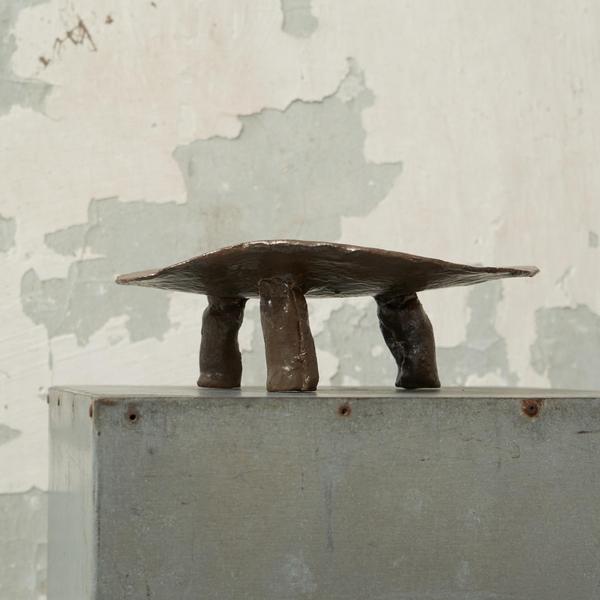 Freeform Footed Studio Pottery Platter, 1970s For Sale - Image 3 of 6