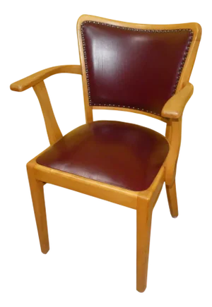 Vintage Armchair in Skai and Leather, 1960s