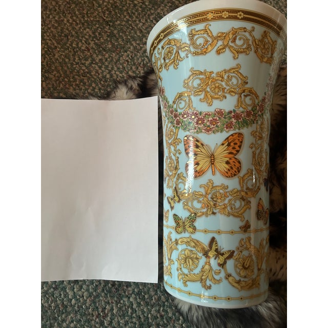 Versace Porcelain Vase For Sale - Image 6 of 10