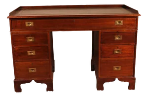 19th Century Mahogany Campaign Desk