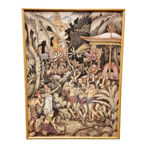 Balinese Village Celerbration Painting by Wayen Dapet