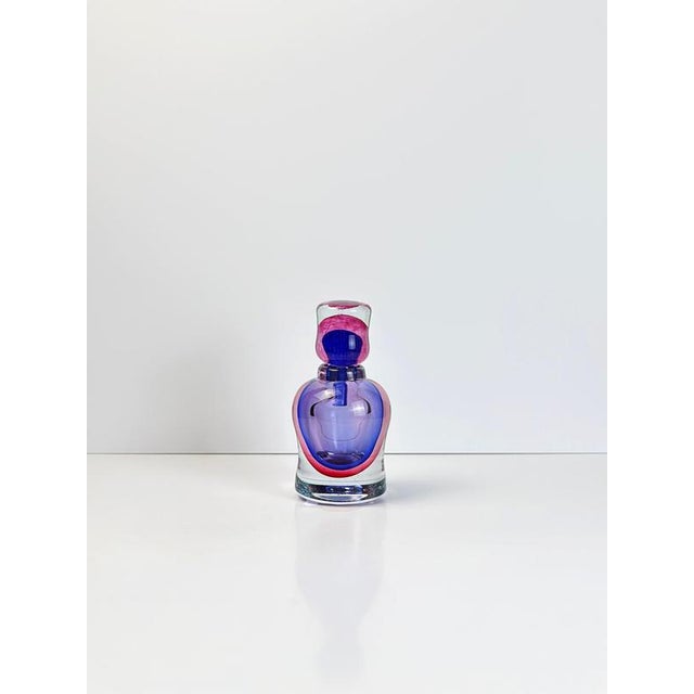 Blue Purple and Fuchsia Sommerso Murano Glass Decanter, 1980s For Sale - Image 8 of 11