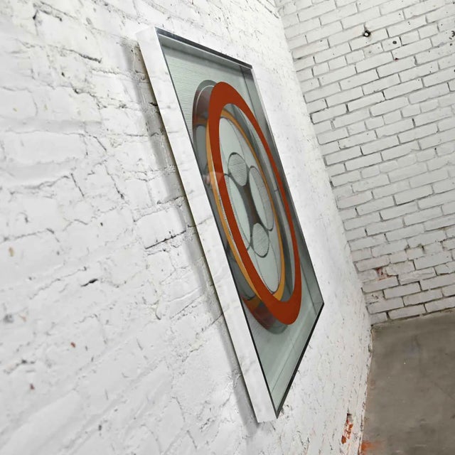 Vintage Modern Mod Op Art or Pop Art Mirror by Greg Copeland Style #1034 For Sale - Image 6 of 13