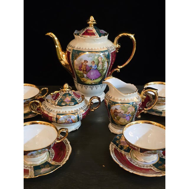 1930-1940 German Porcelain Tea Set- 17 Pieces For Sale - Image 11 of 11