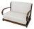 Art Deco Italian Walnut and Velvet Sofa, 1920s For Sale