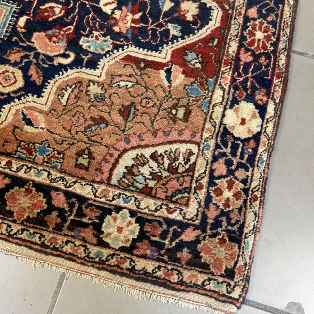 Malayer Floral Medallion Rug by Ignoto for Ignoto For Sale - Image 4 of 8