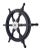 Traditional Vintage Nautical Handcrafted 24 Inch Black Wooden Ship Wheel, Home Wall Décor For Sale - Image 3 of 6