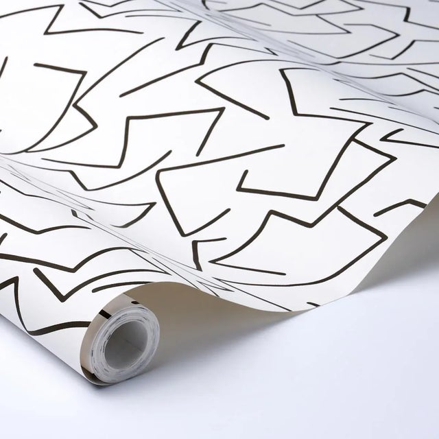 Schumacher Schumacher X Hadiya Williams Tangent Wallpaper in Ivory For Sale - Image 4 of 5