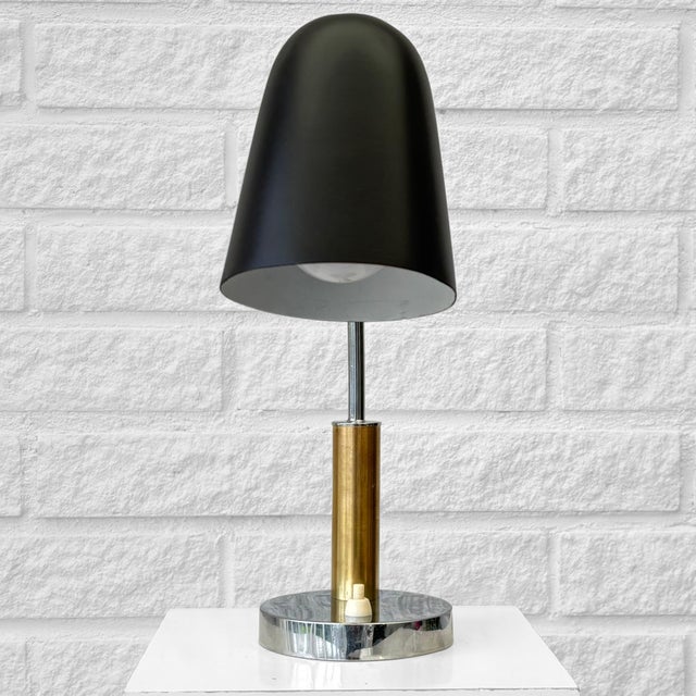 Modern Scandinavian Table Lamp Model 503 in Brass & Steel from Boréns, Sweden, 1940s For Sale - Image 10 of 14
