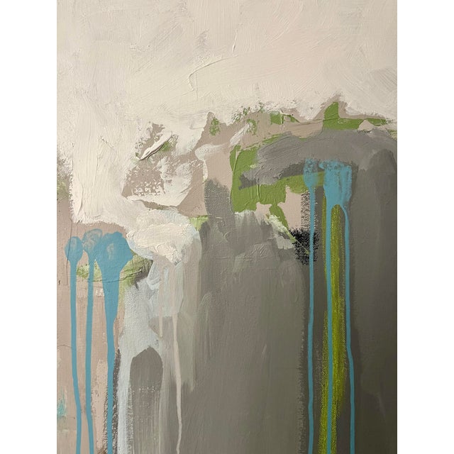 Mid-Century Modern Contemporary Abstract Acrylic Painting For Sale - Image 3 of 3