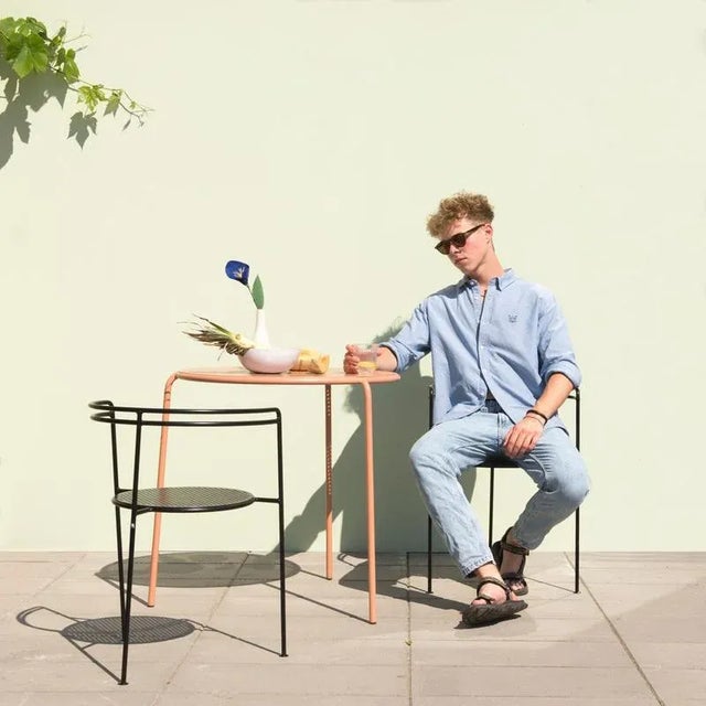 Not Yet Made - Made To Order Dusty Peach Point Table by OK Design For Sale - Image 5 of 6