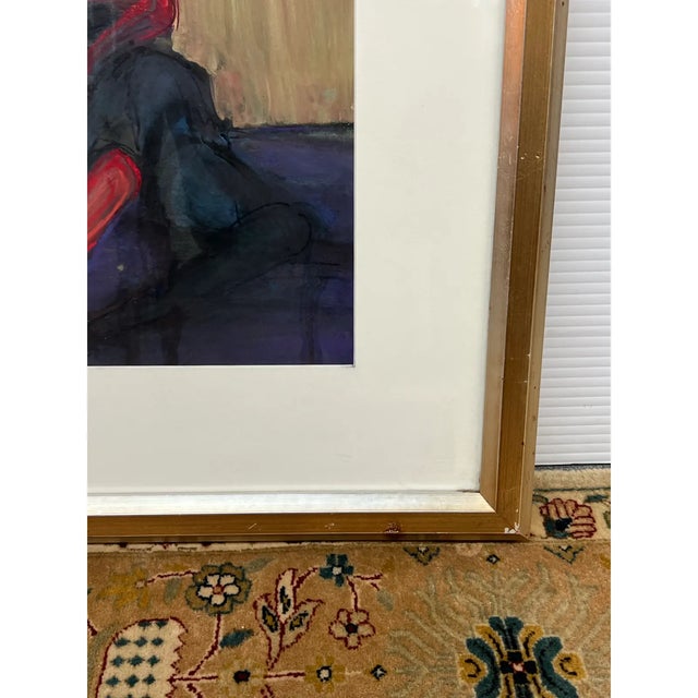 Nancy Willis Two Spies in Red Painting, Circa 1980 For Sale In San Francisco - Image 6 of 11