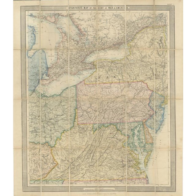 American Civil War Seat of War Map, 1861 For Sale - Image 12 of 12
