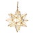 Matthew Izzo Home 12" Clear Glass Moravian Star Pendant Light With Brass Trim For Sale