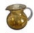 Vintage Amber Hand Blown Art Glass Controlled Bubble Pitcher For Sale - Image 9 of 9