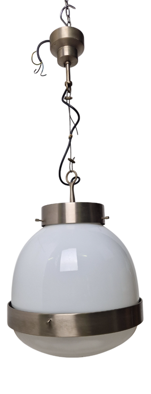 Large Delta Chandelier in Burnished Brass by Sergio Mazza for Artemide, 1960s