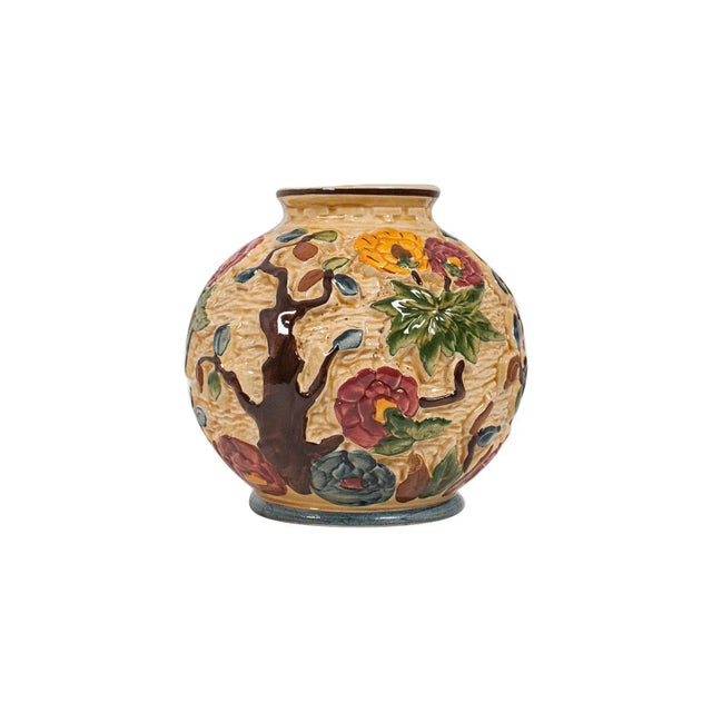 1950s Indian Tree Decorative Ceramic Vase Urn For Sale - Image 13 of 13