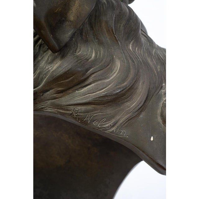 Metal Antique 19th Century Bronze Sculpture Depicting an Allegory of Beauty from A. Nelson, France For Sale - Image 7 of 8
