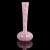 Mid-Century Modern Vintage Murano Fratelli Toso Pink White Swirl Ribbons Italian Art Glass Soliflore Long Neck Flower Vase For Sale - Image 3 of 6