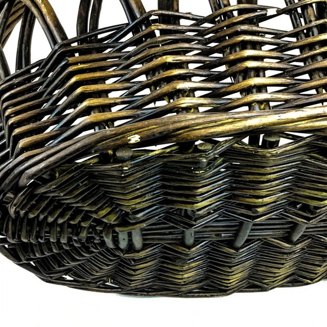 Vintage Extra Large French Fruit Flower Basket For Sale - Image 12 of 13