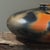 1980s Monumental Vintage Organic Modern Burnished Orange/Black Seed Pot For Sale - Image 5 of 11